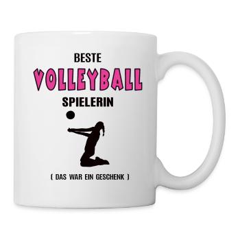 Volleyball Spielerin Beste Volleyballerin Geb Jubi - Tasse - Weiß - Rechts