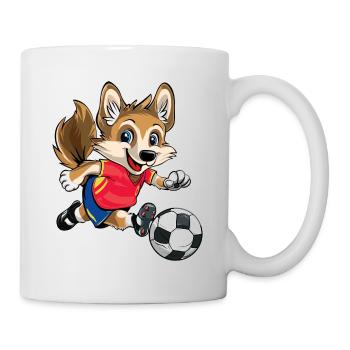 Soccer Spain Dog Animal Soccer Fan Team - Mug - white - Right