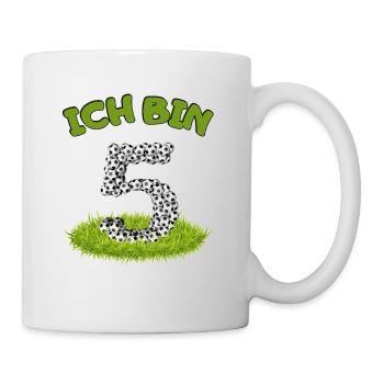 J’ai 5 ans ! Pour les petits footballeurs pour leur anniversaire - Mug blanc - blanc - Droite