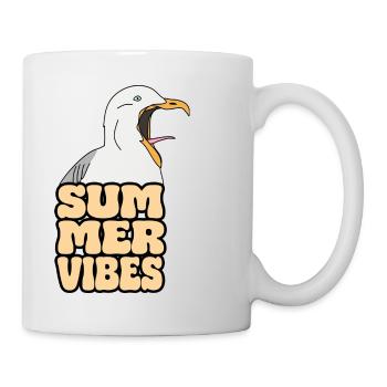 Ambiance estivale folle Seagull - Mug blanc - blanc - Droite