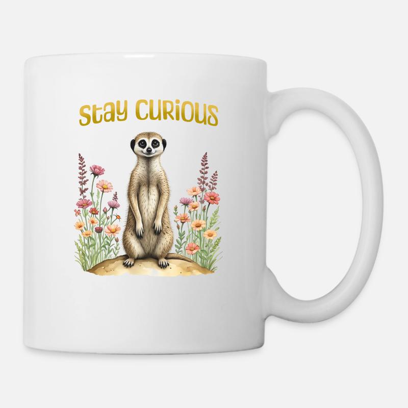 Restez curieux, suricate mignon - Mug blanc - blanc