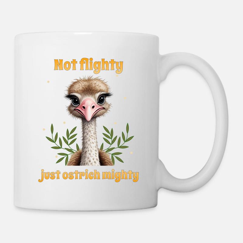 Pas volage, juste une autruche puissante - Mug blanc - blanc