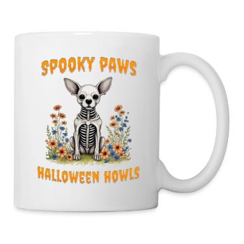 Pattes effrayantes et hurlements d’Halloween - Mug blanc - blanc - Droite