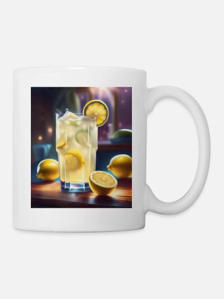 Saurer Zitronensaft - Tasse - Weiß