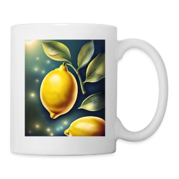 Gesunde Zitrone Zitrone - Tasse - Weiß - Rechts