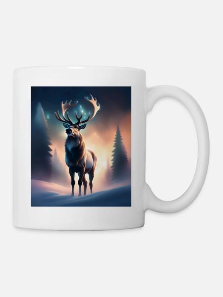Majestätische Rentiere - Tasse - Weiß