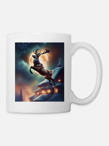 Das Weihnachtsrentier des Weihnachtsmanns - Tasse - Weiß