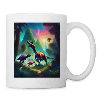Conception de t-shirt dinosaures graphiques colorés - Mug blanc - blanc - Droite