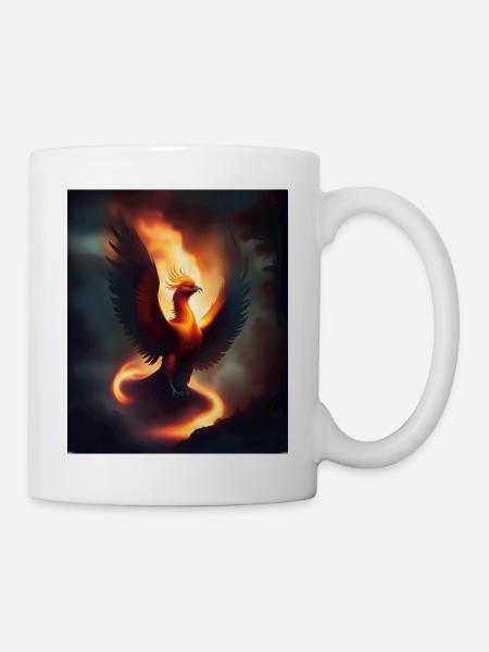 Phénix de feu épique - Mug blanc - blanc