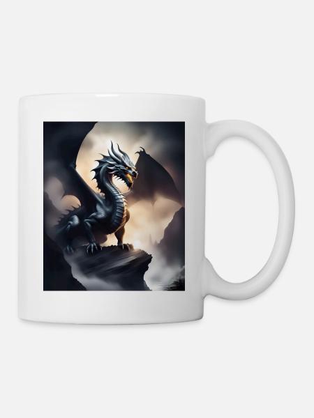 Dunkler Schattendrache - Tasse - Weiß
