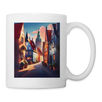 Une promenade dans une ville du Danemark - Mug blanc - blanc - Droite