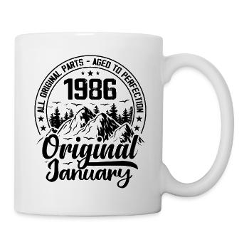 1986 January Original 38 Years Anniversary Gift - Mug - white - Right