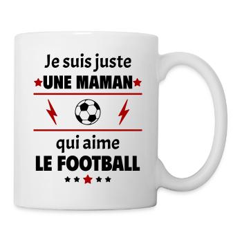 Juste une maman qui aime le football,cadeau noël - Mug blanc - blanc - Droite