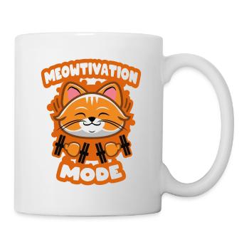 Meowtivation Cute Kitty Fitness Partner - Mug - white - Right