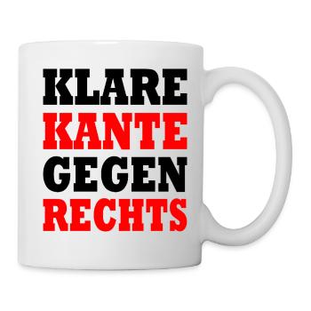 klare kante gegen rechts - Tasse - Weiß - Rechts