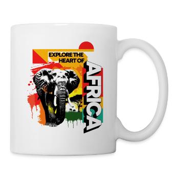 Afrique Éléphant Nature Aventure Safari en pleine nature - Mug blanc - blanc - Droite