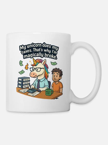 0009 unicorn taxes - Mug - white