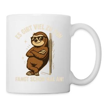 Il y a beaucoup à faire Dictons amusants de paresseux - Mug blanc - blanc - Droite