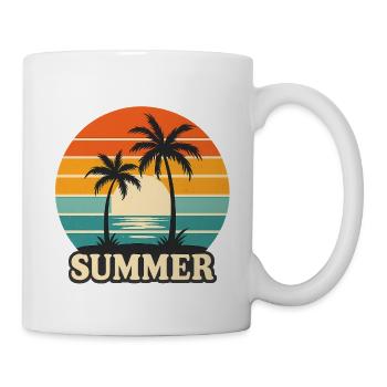 Tropic Vibes – Retro Summer Sunset - Tasse - Weiß - Rechts