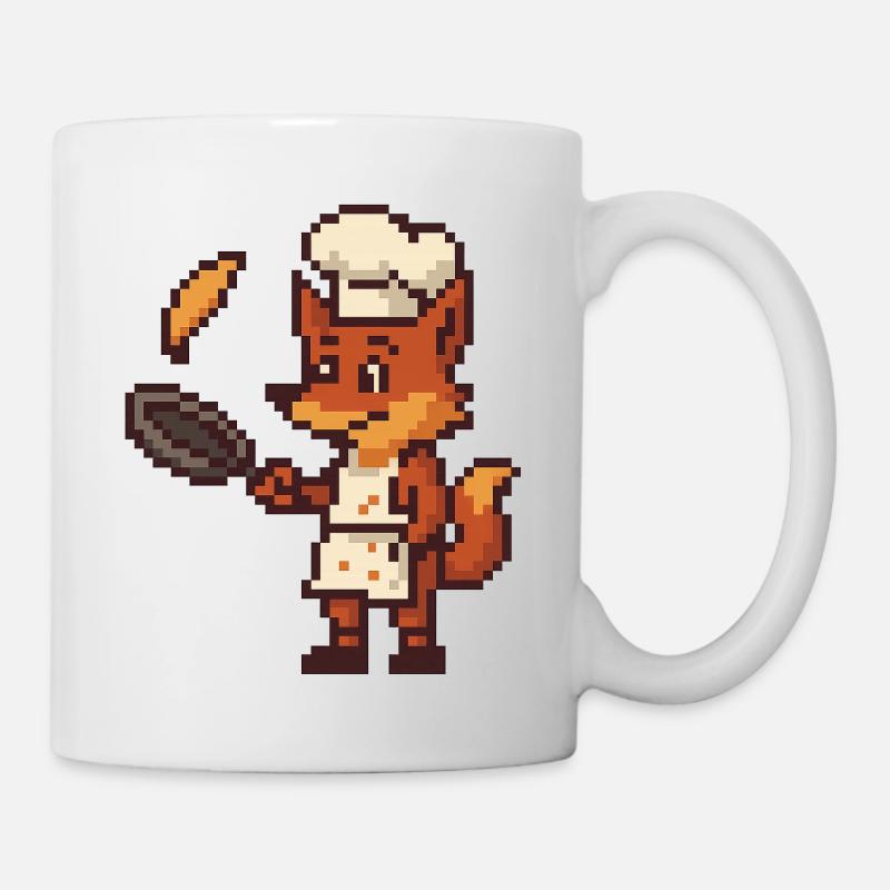 Chef de cuisine pixelisé Fox - Mug blanc - blanc