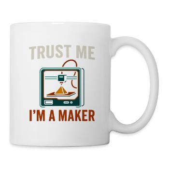 Trust Me, I’m a Maker – Neon 3D - Tasse - Weiß - Rechts