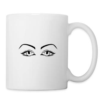 Böse Augen - Tasse - Weiß - Rechts