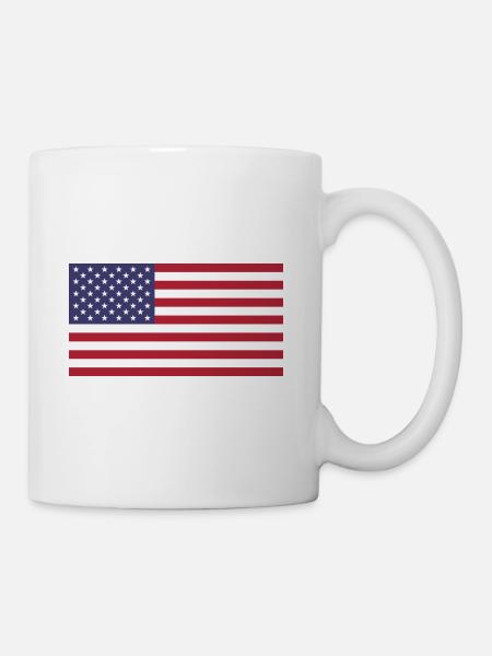 USA Flagge für Amerikaner und USA Fans - Tasse - Weiß
