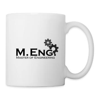 Master of Engineering with gear - Mug - white - Right