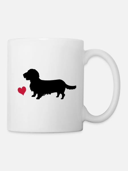 Rauhhaardackel - Tasse - Weiß