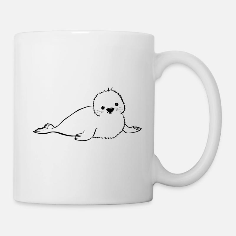 Robbe tanzt - Tasse - Weiß