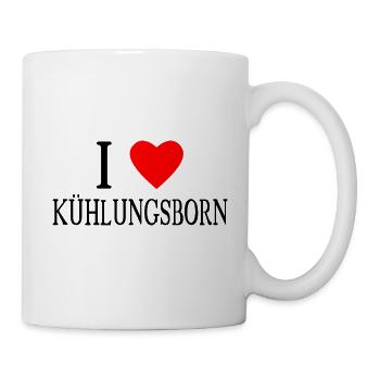 I love Kühlungsborn black with heart - Mug - white - Right