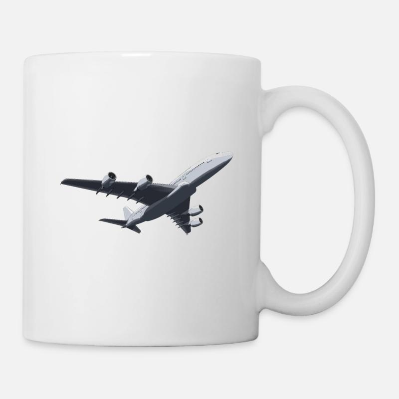 Flugzeug Passagierflugzeug Düsenflugzeug - Tasse - Weiß