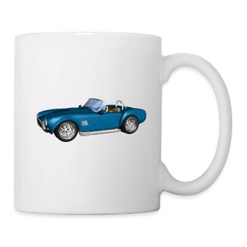 Sportwagen, Rennwagen, Classic Car, cabriolette - Tasse - Weiß - Rechts