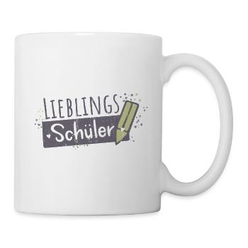 Lieblingsschüler Schule Lehrer Sprüche Geschenk - Tasse - Weiß - Rechts