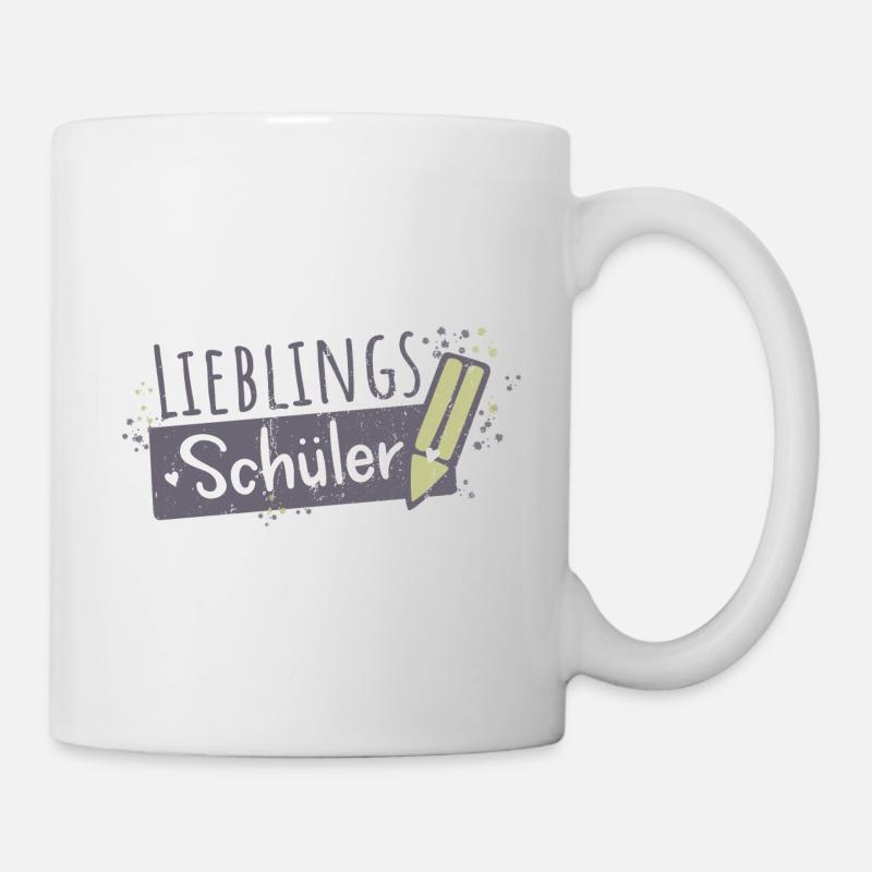 Lieblingsschüler Schule Lehrer Sprüche Geschenk - Tasse - Weiß