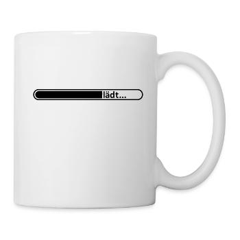 Ladebalken //schwanger //Baby kommt//Bauch loading - Tasse - Weiß - Rechts