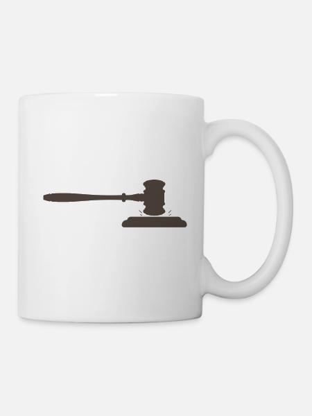 Gavel Richterhammer Hammer Auktion Auktionator - Tasse - Weiß