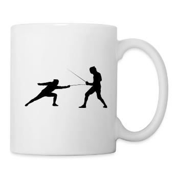 Fechten - Tasse - Weiß - Rechts