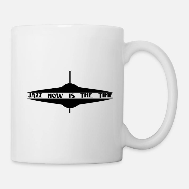 La musique jazz est maintenant le temps - Mug blanc - blanc