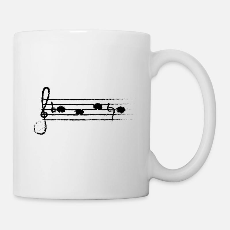 BACH as sheet music (black) - Mug - white