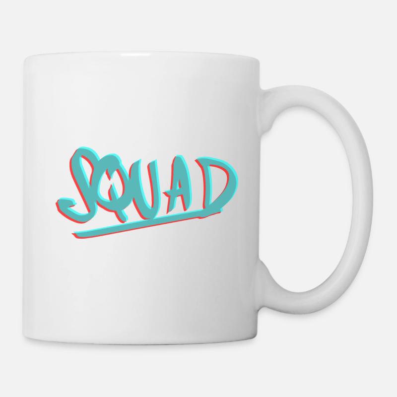 squad 3d logo - Tasse - Weiß