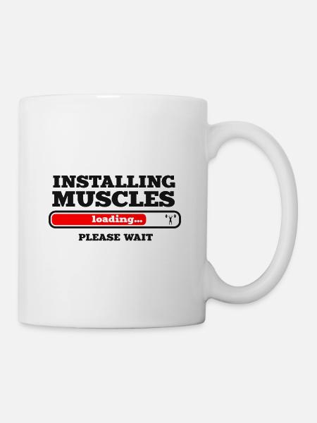 installing muscles - Tasse - Weiß