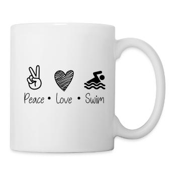 Schwimmen - Tasse - Weiß - Rechts