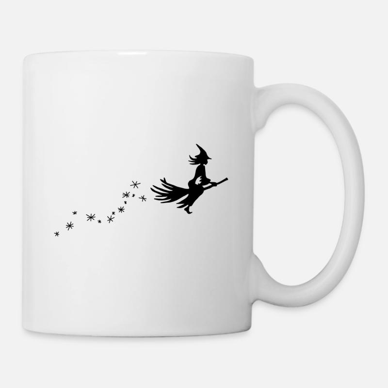 Balai de sorcière - Mug blanc - blanc