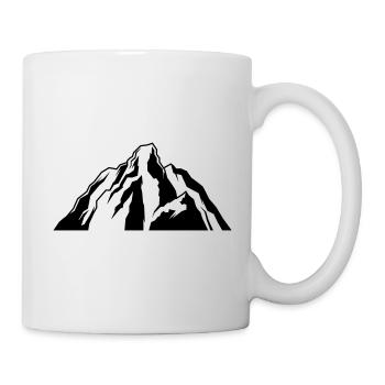 Montagnes symbole de montagnes icône de la nature - Mug blanc - blanc - Droite