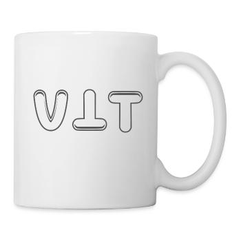 Muster-VTV-Text mit Text an Ort und Kopf - Tasse - Weiß - Rechts