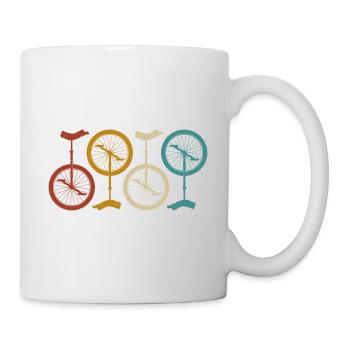 Monocycle monocycle vélo enfants filles rétro - Mug blanc - blanc - Droite