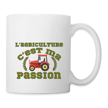 L'agriculture c'est ma passion - Mug blanc - blanc - Droite