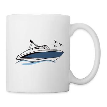 Motorboot - Tasse - Weiß - Rechts