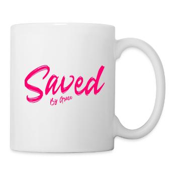Sauvé par la grâce Des cadeaux chrétiens - Mug blanc - blanc - Droite
